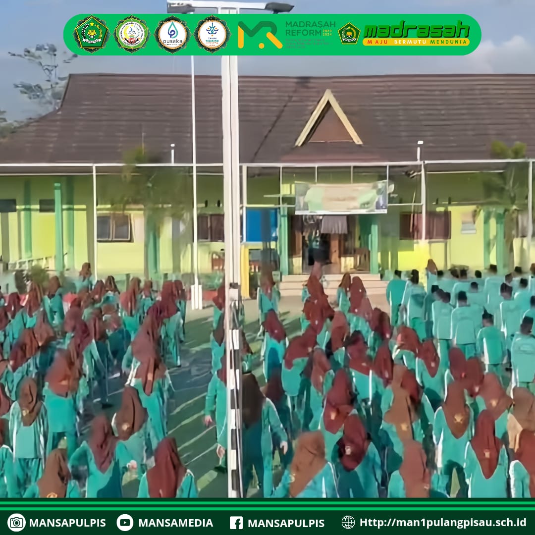 MAN 1 PULANG PISAU KEMBALI MELAKSANAKAN KEGIATAN SENAM PAGI BERSAMA