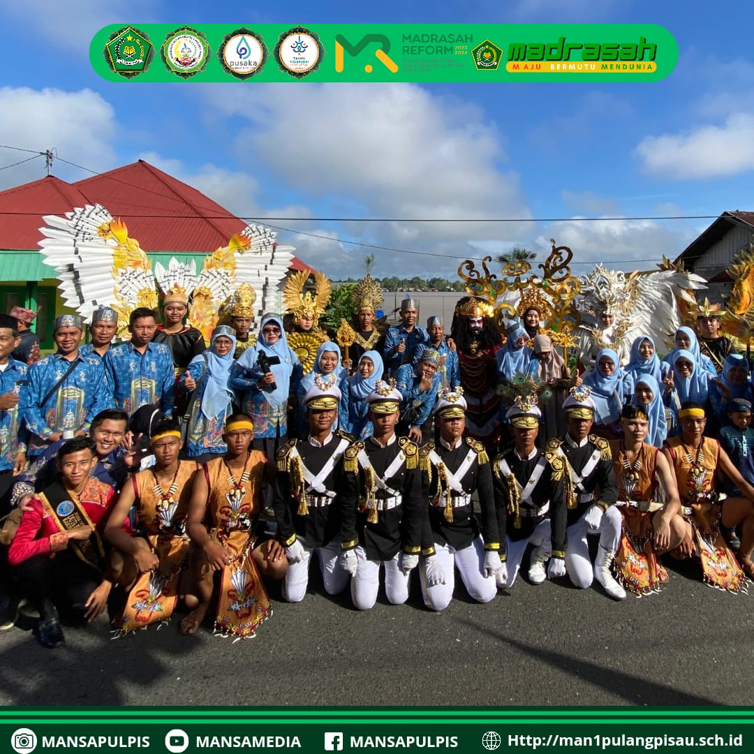 MAN 1 PULANG PISAU IKUTI KARNAVAL BUDAYA NUSANTARA