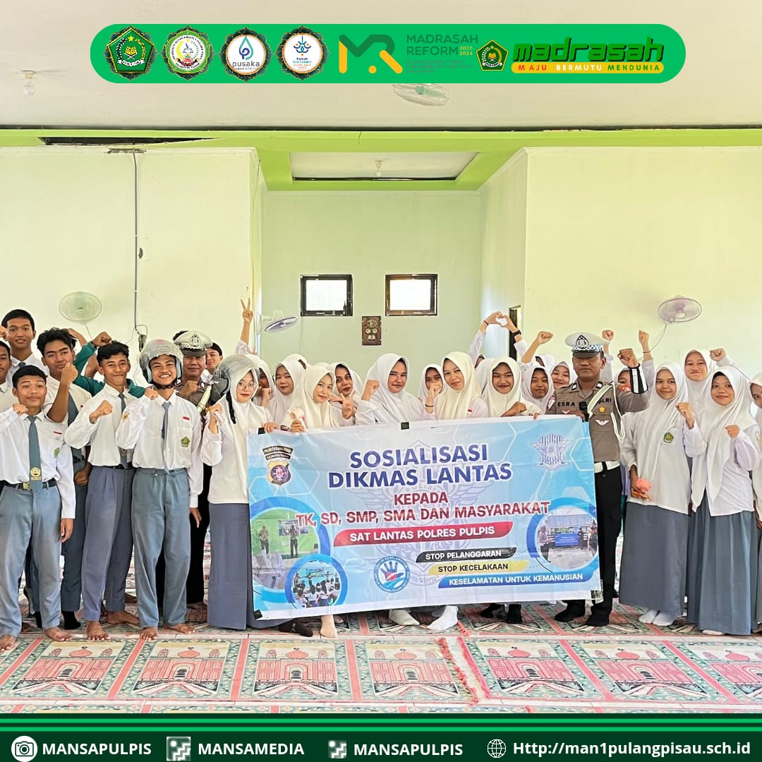 SAT Lantas Polres Pulang Pisau Gelar Sosialisasi Dikmas Lantas di MAN 1 Pulang Pisau