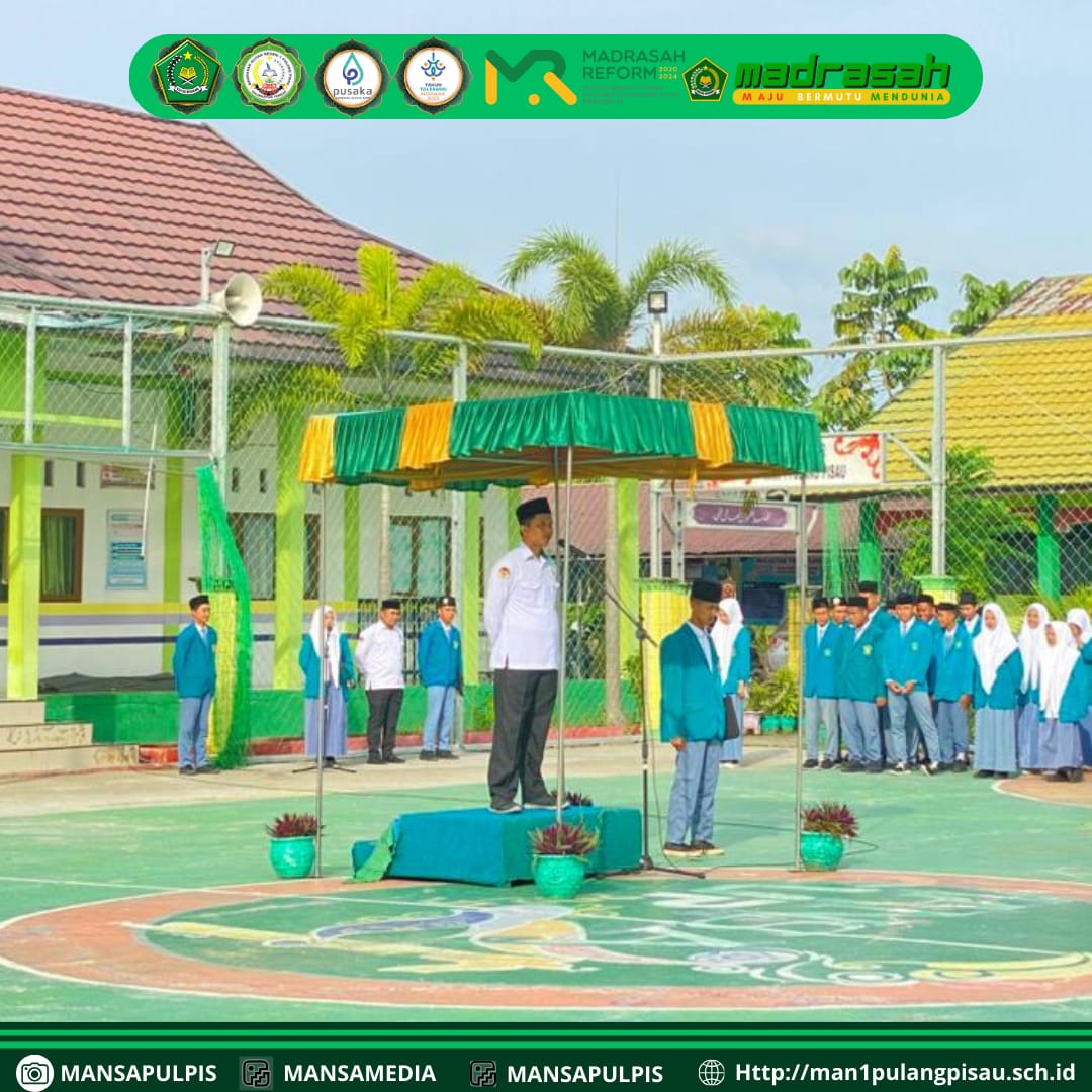 Upacara Bendera Hari Senin Berlangsung Khidmat di MAN 1 Pulang Pisau Plus Keterampilan